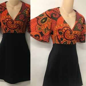 Super Groovy VTG Paisley Mini Dress